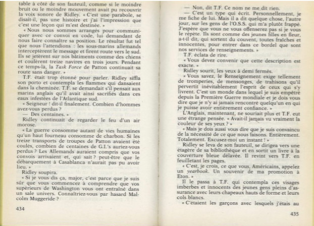 Extrait des pages 434-435 du livre Fortitude