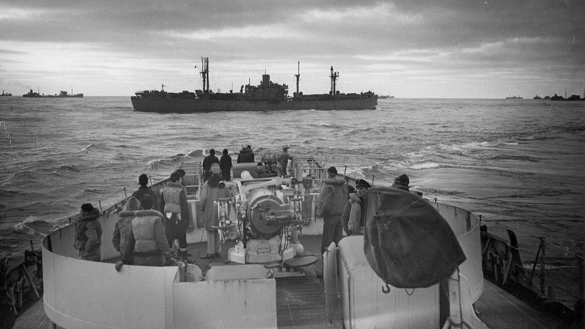 Convoy at sea